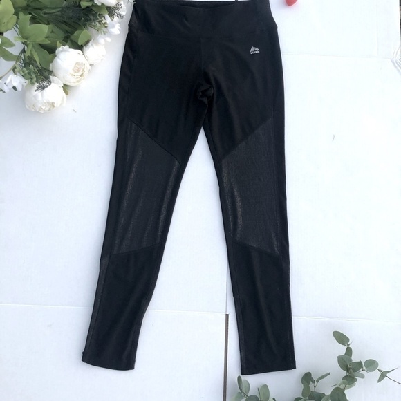 RBX Black Panel Ankle Cropped Leggings Size Medium - Picture 1 of 8